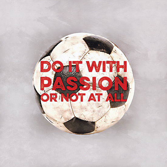 Masey St. Studios MS249 - MS249 - Do It with Passion - 12x12 Soccer, Sports, Soccer Ball, Inspirational, Do It with Passion or Not at All, Typography, Signs, Textual Art, Motivational from Penny Lane