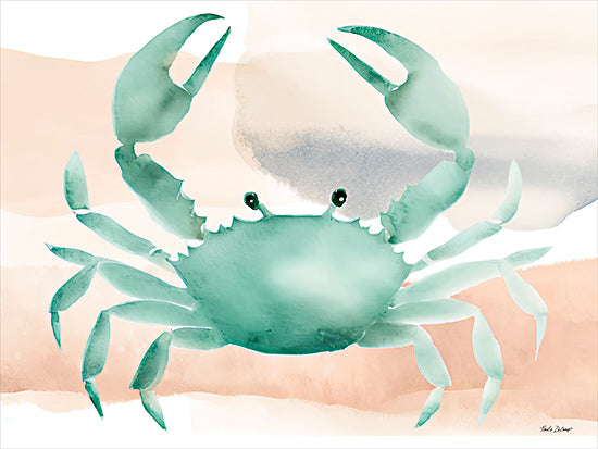 Nicole DeCamp ND168 - ND168 - High Tide Crab - 16x12 Coastal, Crab, Aquatic Animal, Watercolor from Penny Lane