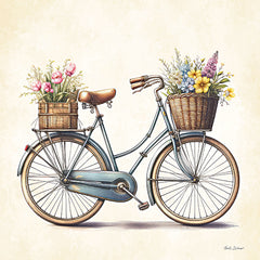 ND374 - Floral Bicycle I - 12x12