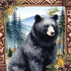 ND571 - Woodland Retreat Bear - 12x12