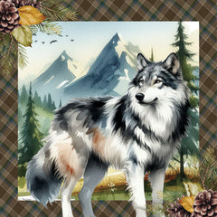 ND575 - Woodland Retreat Wolf - 12x12