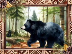 ND578 - Woodland Retreat Walking Bear - 16x12