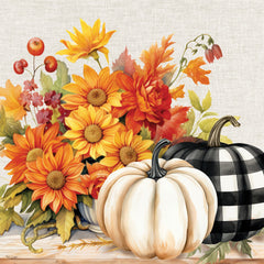 ND631 - Fall Flowers and Pumpkins - 12x12