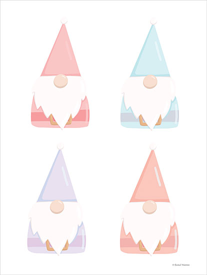 Rachel Nieman RN551 - RN551 - Pastel Elf Gnomes - 12x16 Christmas, Holidays, Gnomes, Santa Claus Gnomes, Winter, Pastel, Winter from Penny Lane