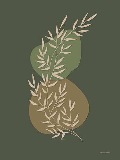 Rachel Nieman RN641 - RN641 - Earthy Element Leaf 1 - 12x16 Abstract, Leaves, Greenery, Shapes, Earthy Element, Green from Penny Lane