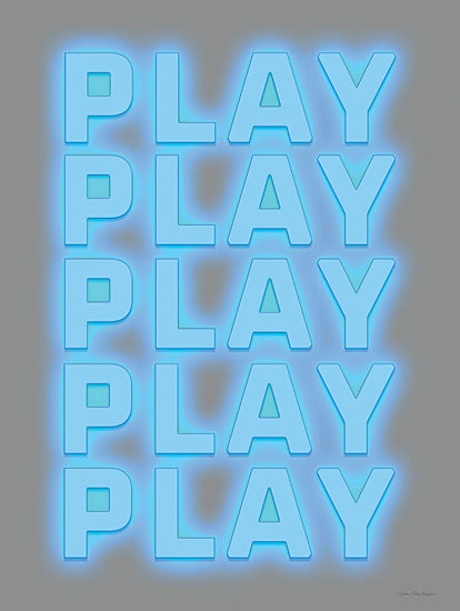 Seven Trees Design ST1118 - ST1118 - Play Games - 12x16 Children, Games, Video Games, Play, Play, Play, Play, Play, Typography, Signs, Textual Art, Neon, Retro, Masculine from Penny Lane