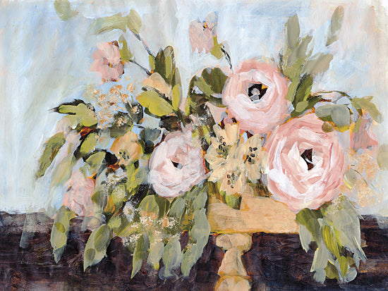 Amanda Hilburn AH261 - AH261 - Dinner Party - 18x12 pastel floral arrangement, vase, soft colors, modern farmhouse from Penny Lane