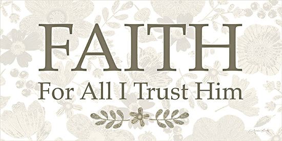 Annie LaPoint ALP2808 - ALP2808 - Faith - 18x9 faith acronym, spiritual word art, green background, floral elements, For All I Trust Him, Christian decor, inspirational typography, decorative faith design, religious encouragement from Penny Lane