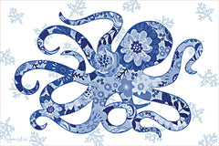 ALP2872 - Floral Octopus - 18x12