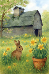 ANT272 - Bunny in the Daffodils - 12x18
