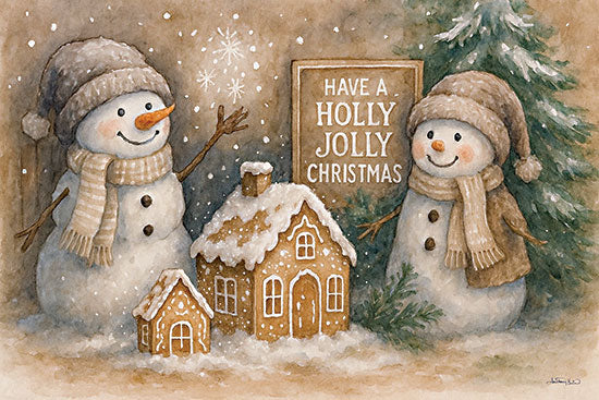Anthony Smith ANT304 - Salem's Jack o'Lantern - 12x18 snowmen, gingerbread house, christmas sign, Have a Holly Jolly Christmas, winter, snowflakes, cozy holiday, rustic christmas, watercolor style, children decor, whimsical, neutral palette, seasonal, festive, christmas greenery from Penny Lane