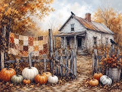 ANT461 - Old Farmhouse in Autumn II - 16x12
