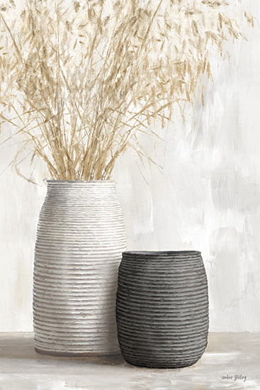 Amber Sterling AS257 - AS257 - Simple Still Life I - 12x18 modern farmhouse vases, neutral decor, dried wheat, rustic pottery, minimalist style, decorative still life from Penny Lane