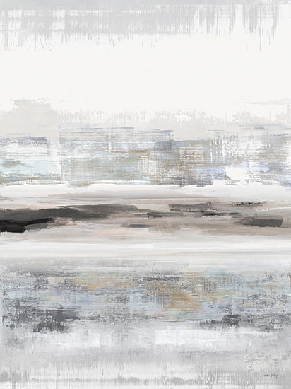 Amber Sterling AS378 - AS378 - In My Mind - 12x16 abstract landscape, abstract seascape, coastal horizon, minimalist, modern, neutral abstract, layered paint, texture, brush strokes, gray, white, soft blue, foggy horizon, calm, serene, contemporary, moody, coastal decor, modern farmhouse from Penny Lane