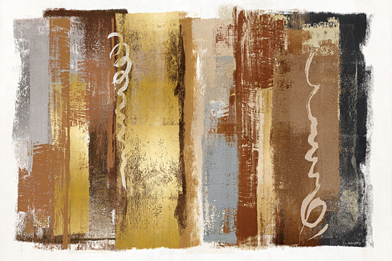 Amber Sterling AS410 - AS410 - Transition II    - 18x12 abstract modern art, textured blocks, vertical color fields, neutral earth tones, ochre, rust, gray, brush strokes, mixed media look, contemporary abstract, decorative, pattern-like composition from Penny Lane