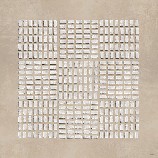 Amber Sterling AS607 - AS607 - Ordered Rhythm - 12x12 minimal geometric white blocks texture grid abstract modern neutral relief pattern from Penny Lane
