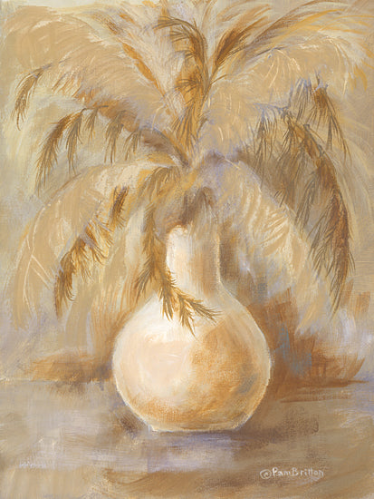 Pam Britton BR592 - BR592 - Pampas Grass Still Life  - 12x16 neutral vase painting, dried grasses in vase, still life artwork, farmhouse decor, earth tones art, rustic vase decor from Penny Lane
