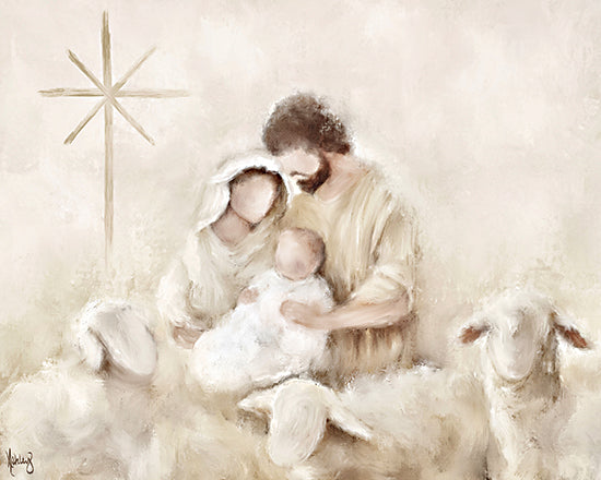 Ashley Bradley BRAD244 - BRAD244 - A Child is Born - 16x12 Holy family, baby Jesus, sheep, nativity, Christmas from Penny Lane