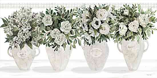 Cindy Jacobs CIN4197 - CIN4197 - White Floral Welcome - 18x9 white flower arrangements, rustic urns, farmhouse pottery, greenery with florals, country chic vases, floral bouquet still life from Penny Lane