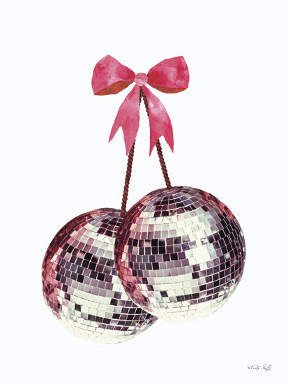 Cindy Jacobs CIN4481 - CIN4481 - Double the Sparkle - 12x16 Pink disco ball ornaments, bow, whimsical Christmas decor, glam holiday from Penny Lane