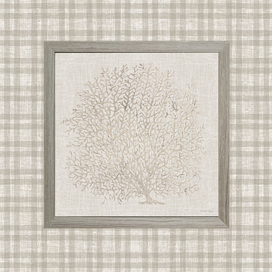 Cindy Jacobs CIN4516 - CIN4516 - Coral Branch I - 12x12 sea fan coral, marine art, watercolor sea plant, neutral ocean decor, framed coastal art, seascape pattern from Penny Lane