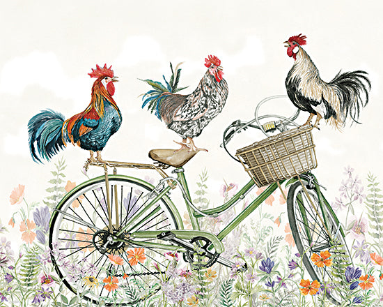 Cindy Jacobs CIN4659 - CIN4659 - Pedaling Poultry - 16x12 cilantro herb bundle, fresh herbs illustration, kitchen herb art, botanical herbs, cooking ingredients decor, green herb watercolor, culinary plant art, farmhouse kitchen, herb bundle tied, food prep art from Penny Lane