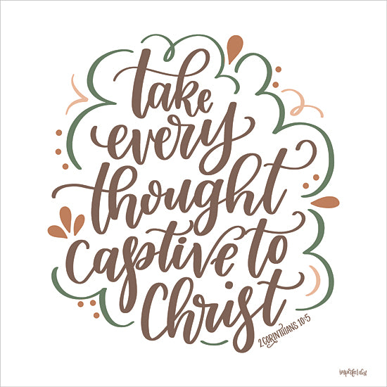 Imperfect Dust DUST1210 - DUST1210 - Every Thought - 12x12 Religious, Take Every Thought Captive to Christ,  2 Corinthians, Bible Verse, Typography, Signs, Textual Art from Penny Lane