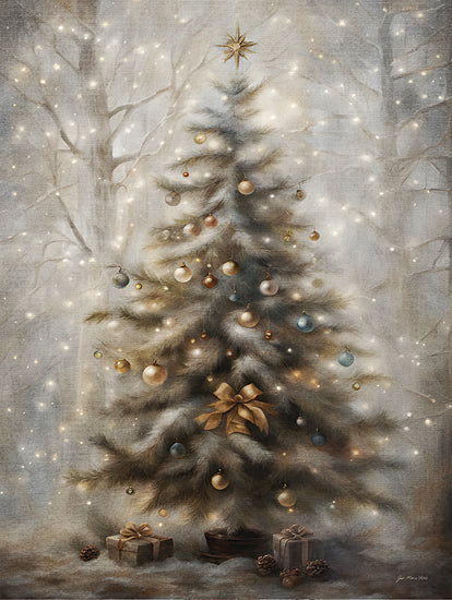 Jo Moulton JO173 - JO173 - Oh Tannenbaum - 12x16 Christmas, Holidays, Christmas Tree, Ornaments, Bow, Star, Gold, Presents, Christmas Lights from Penny Lane