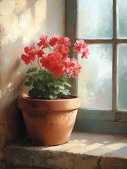 JO348 - Sunlit Geraniums - 12x16