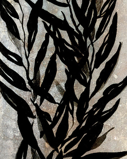 Kamdon Kreations KAM1040 - KAM1040 - Reaching Up - 12x16 abstract botanical leaves, layered foliage, ink silhouette, plant fronds, greenery pattern, organic shapes, contemporary nature art, neutral textured background, modern wall art, botanical abstract, minimal color palette, moody decor, leaf study from Penny Lane