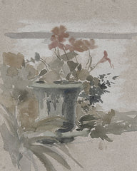 LET1589 - Flowers on the Terrace  - 12x16