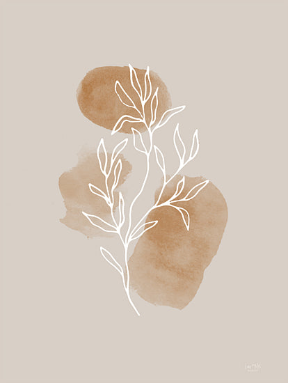 Lux + Me Designs LUX967 - LUX967 - Abstract Botanical Leaves 1 - 12x16 Abstract leaves, botanical art, neutral tones, minimalist design, modern nature wall art, greenery illustration from Penny Lane