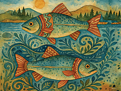 ND1039 - Patterned Fish - 16x12
