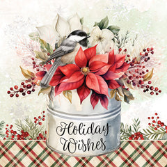 ND722 - Holiday Wishes Metal Bucket - 12x12