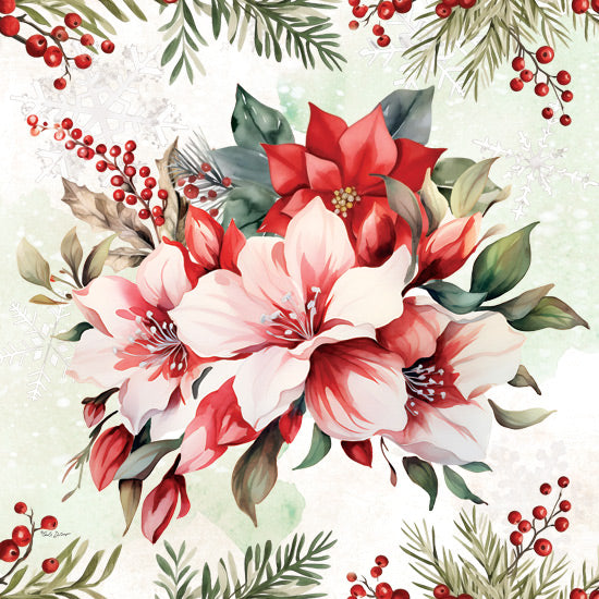 Nicole DeCamp ND723 - ND723 - Christmas in Bloom I - 12x12 Christmas, Holidays, Flowers, Bouquet, Poinsettias, Berries, Greenery, Christmas in Bloom from Penny Lane