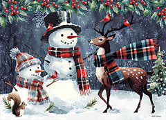 ND989 - Christmas Snowmen with Reindeer - 16x12