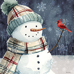 ND993 - Christmas Snowman with Cardinal II - 12x12