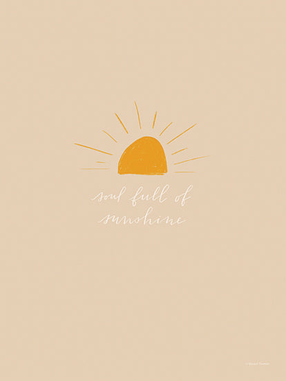 Rachel Nieman RN578 - RN578 - Soul Full of Sunshine - 12x16 sun illustration, inspirational quote, positive vibes, soul full of sunshine, minimal art, motivational decor from Penny Lane