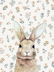 RN815 - Happy Flower Bunny   - 12x16