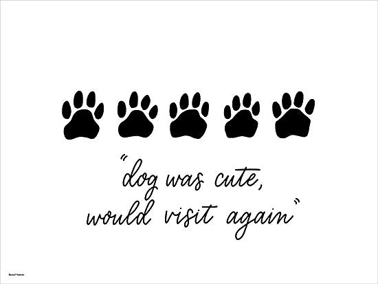 Rachel Nieman RN893 - RN893 - Five Paw Review - 16x12 animals, typography, pets, word art, humor, paw prints, dog, quote, review, rating, five stars, whimsical, digital illustration, black & white from Penny Lane