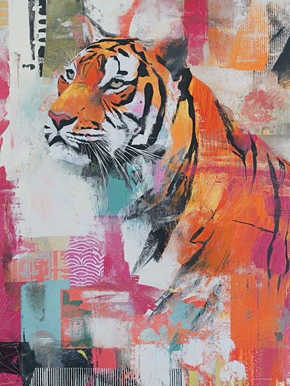 Svetlana Aleinikova SA273 - SA273 - The Wild Canvas - 12x16 tiger portrait, modern wildlife art, abstract colorful background, vibrant brush strokes, big cat painting, pop art style, contemporary expression from Penny Lane