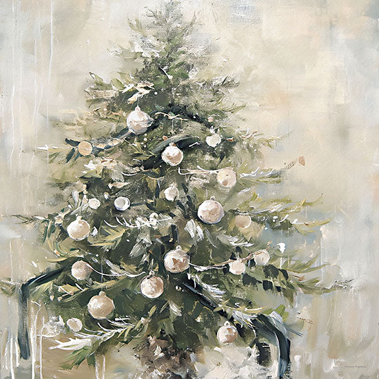 Svetlana Aleinikova SA563 - SA563 - O Christmas Tree - 12x12 animals, holidays & seasonal, still life, pets, christmas, teddy bear, gifts, christmas tree, pine needles, whimsical, painterly, watercolor, brown from Penny Lane