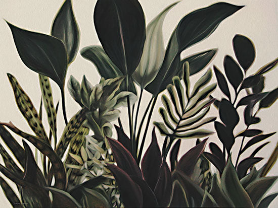 Svetlana Aleinikova SA684 - SA684 - Quiet Jungle I - 16x12 botanical, backgrounds & patterns, greenery, leaves, tropical, jungle, foliage, exotic, contemporary, decorative, digital illustration, green from Penny Lane