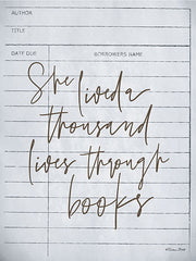 SB1523 - She Lived a Thousand Lives Through Books - 12x16