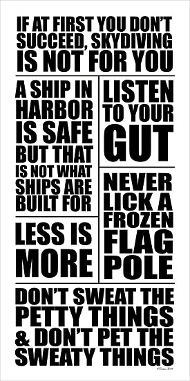 Susan Ball SB1564 - SB1564 - Random Advice - 9x18 motivational quotes, funny advice, typography poster, black and white humor, inspirational sayings, modern farmhouse decor from Penny Lane