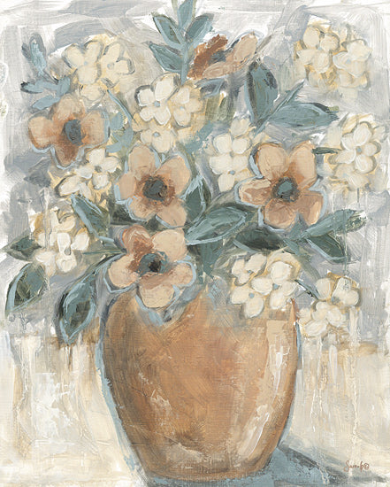 Sara G. Designs SGD359 - SGD359 - Teatime Flowers - 12x16 botanical, still life, floral, vase, flowers, hydrangea, painterly, decorative, acrylic, multicolor from Penny Lane