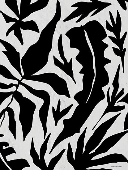Seven Trees Design ST1140 - ST1140 - Infinite Garden - 12x16 black and white leaves, bold contrast, decorative foliage design, pattern art from Penny Lane