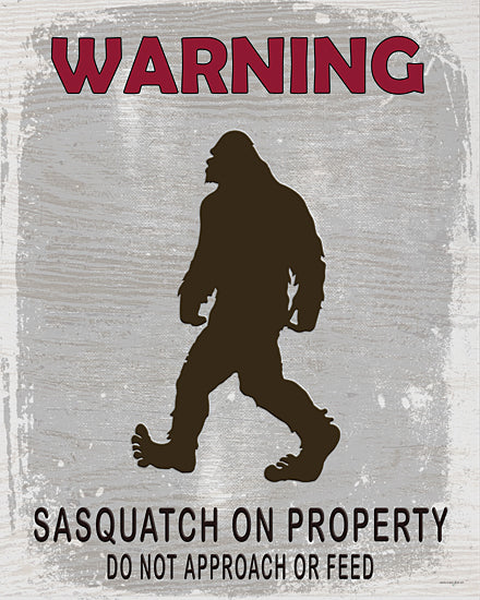 Catch A Star Fine Art STAR303 - STAR303 - Sasquatch Warning - 12x16 sasquatch rules sign, typography, humorous sign, rustic decor, woodland theme, bigfoot, word art from Penny Lane