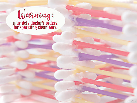 Catch A Star Fine Art STAR355 - STAR355 - Defy Doctor's Orders - 16x12 cotton swabs, q-tips, humor, warning sign, doctor's orders, bathroom art, colorful, self-care humor, typography, bathroom decoration from Penny Lane