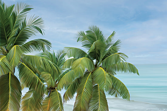 Catch A Star Fine Art STAR361 - STAR361 - Overlooking Paradise - 18x12 tropical palm trees, ocean view, beach scene, tropical art, seascape, nature painting, landscape, painterly style, coastal horizon, paradise atmosphere from Penny Lane